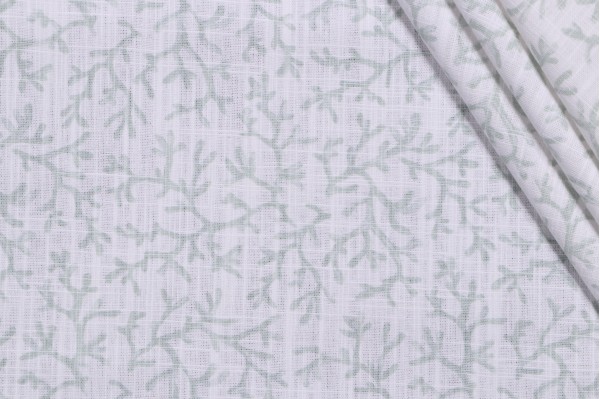 Premier Prints Barrier Reef - Slub Canvas Printed Cotton Drapery Fabric in Pistachio 
