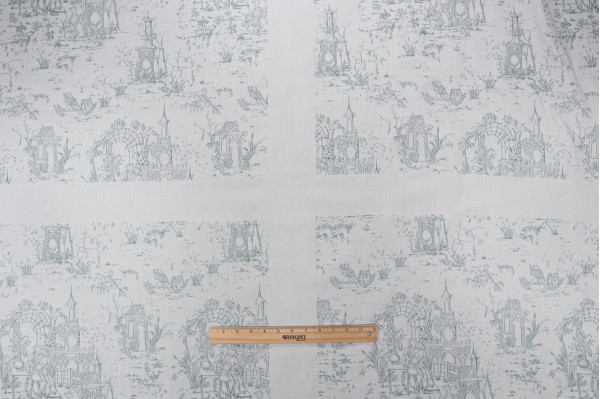 Sample of Sunbrella Osaka Toile Woven 27x27 inch Pillow Square Solution Dyed Acrylic Outdoor Fabric in Spa/Mist 