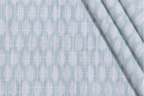Premier Prints Nadia - Slub Canvas Printed Cotton Drapery Fabric in Silver Springs