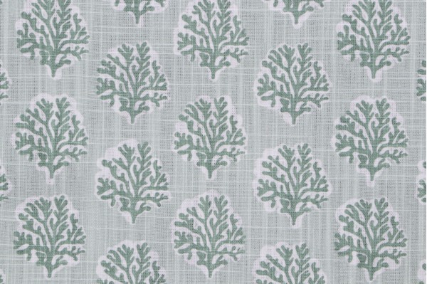 Click for 1 Yards Premier Prints Sea Fan - Slub Canvas Printed Cotton Drapery Fabric in Pistachio Premier Prints Sea Fan - Slub Canvas Printed Cotton Drapery Fabric in Pistachio