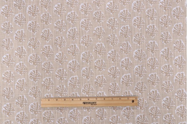 Premier Prints Sea Fan - Slub Canvas Printed Cotton Drapery Fabric in Shoreline