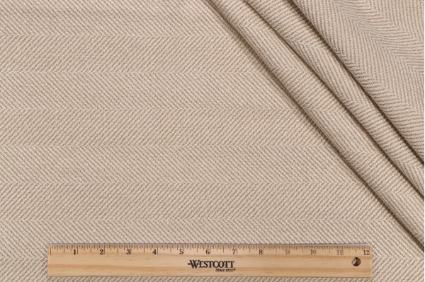 Valdese Weavers Jumper Woven Crypton Home Finish Upholstery Fabric in Oatmeal