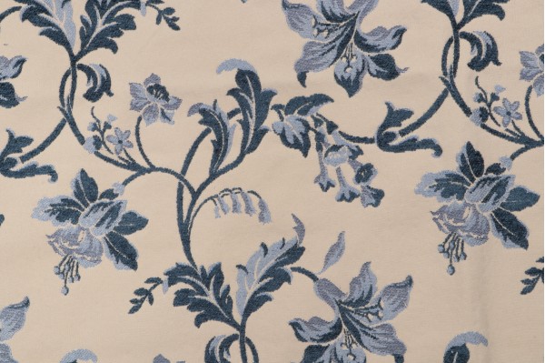 Violet Tapestry Upholstery Fabric in Indigo