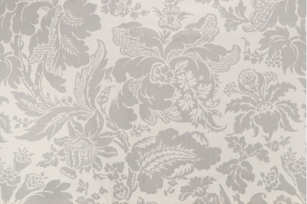 Fonthill Elizabeth Damask Printed Wool Drapery Fabric in Paloma