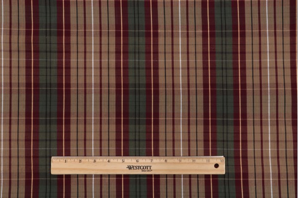 Fonthil Cardiff Woven Decorator Fabric in Camel/Green