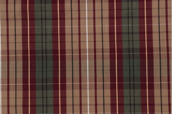 Fonthil Cardiff Woven Decorator Fabric in Camel/Green