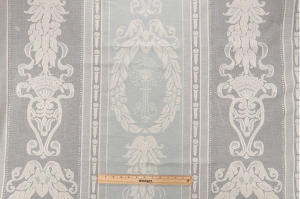 Fonthill Kintyre Sheer Drapery Fabric in Natural/Silver/Sedge