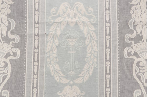 Fonthill Kintyre Sheer Drapery Fabric in Natural/Silver/Sedge