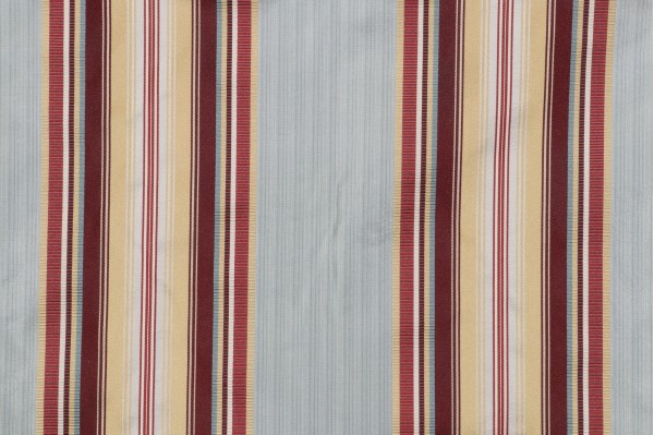 Scalamandre Lucan Stripe Woven Silk Decorator Fabric in Garnet Aqua