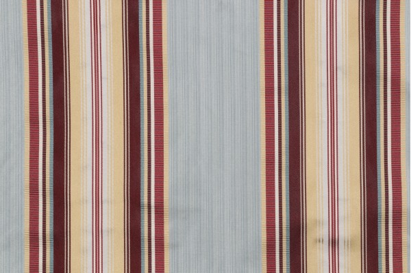 Scalamandre Lucan Stripe Silk Decorator Fabric in Garnet Aqua