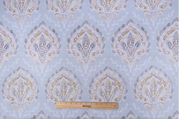 Crypton Indira Printed High Performance Decorator Fabric in Pool