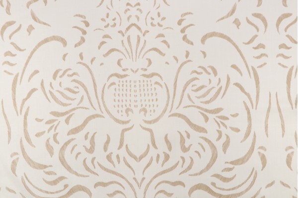 Click for 2.13 Yards Fonthill Pushkin Damask Hand-Printed Wool Drapery Fabric in Almond Fonthill Pushkin Damask Hand-Printed Wool Drapery Fabric in Almond