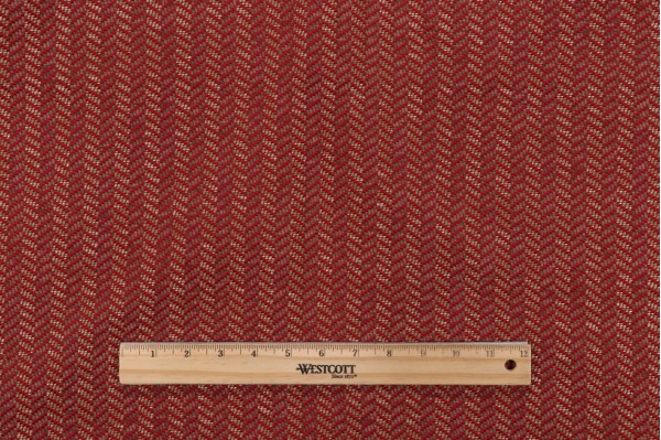 Scalamandre Herring Woven Chenille Upholstery Fabric in Red Herring