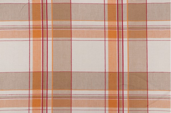 Fonthill Merengue Woven Decorator Fabric in Tangerine/Brown