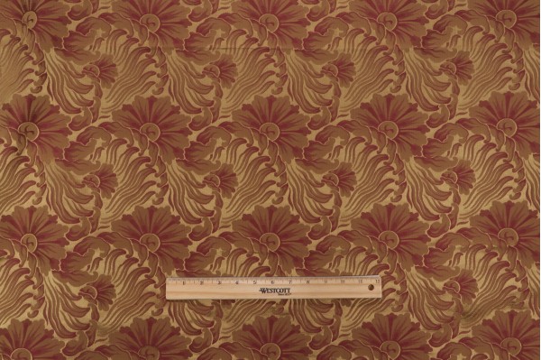 Fonthill Damask Rafael Decorator Fabric in Burgundy
