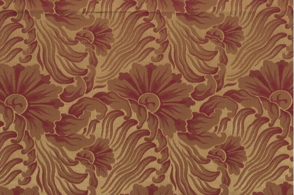Fonthill Damask Rafael Decorator Fabric in Burgundy