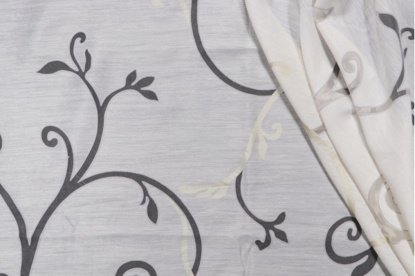 Grey Watkins Longwood Gardens Sheer Drapery Fabric in Creme