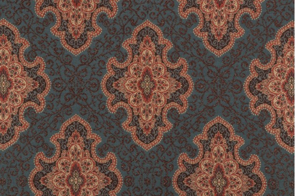 Fonthill Amaya Tapestry Upholstery Fabric in Blue/Multi
