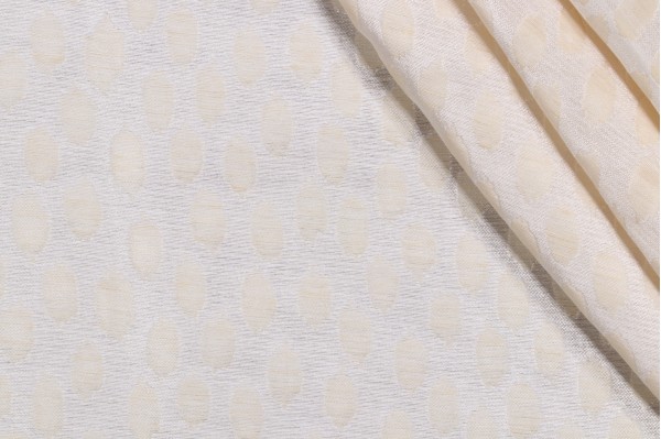 Scalamandre Dot Damask Decorator Fabric in Vanilla