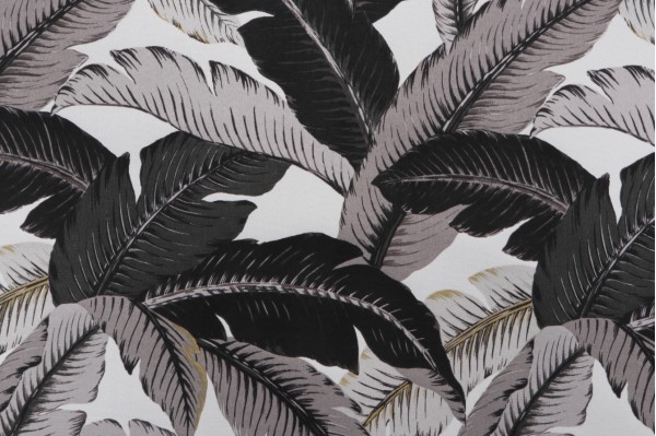 Tommy Bahama Swaying Palms Printed Polyester Outdoor Fabric in Onyx