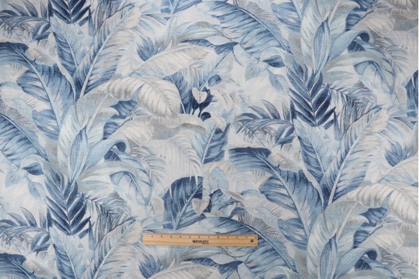 Tommy Bahama Nassau Printed Cotton Drapery Fabric in Luna 