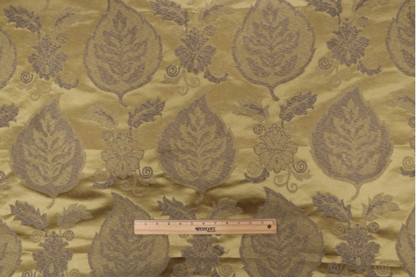 Scalamandre Silk Damask Decorator Fabric in Olive