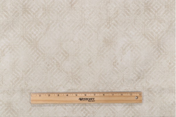 Diamond Printed Chenille Upholstery Fabric in Oyster