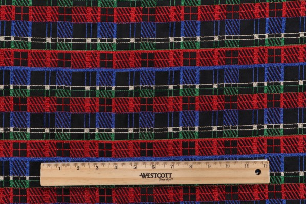 Scalamandre Silk Woven Decorator Fabric in Black/Multi