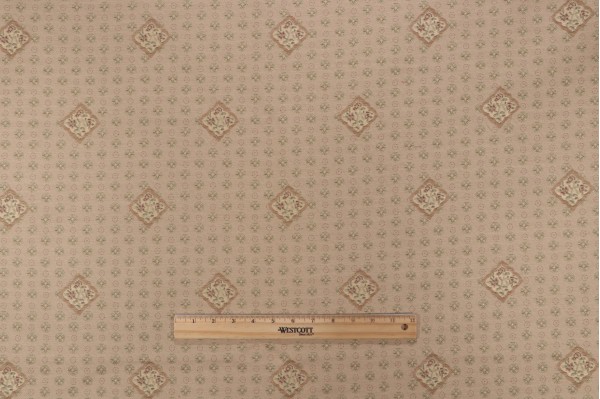 Scalamandre Bramino Woven Decorator Fabric in Green/Beige