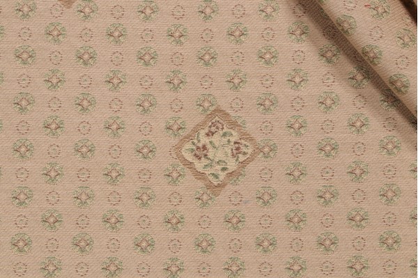 Scalamandre Bramino Woven Decorator Fabric in Green/Beige