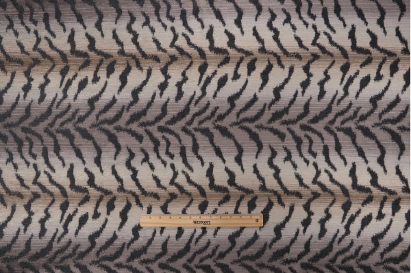 Crypton Zebu High Performance Chenille Tapestry Upholstery Fabric in Coal