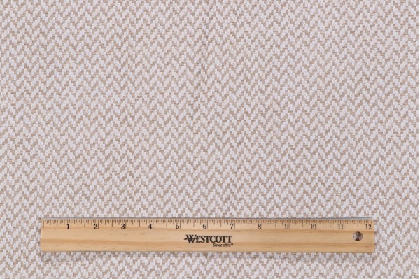 Herringbone Woven Outdoor Fabric in Oyster