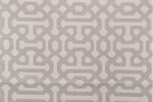 Sunbrella Fretwork 45991-0002 Woven Solution Dyed Acrylic Outdoor Fabric in Pewter