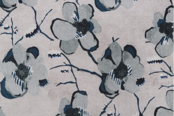 Donegal Blossom Printed Outdoor Fabric in Lagoon Mineral