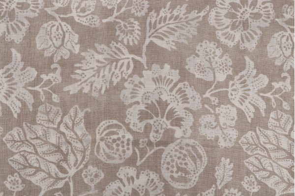 1 Yard Scalamandre Calais Printed Linen Drapery Fabric in Flax