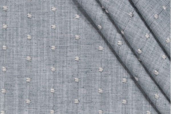 Click for 1.38 Yards Scalamandre Dot Embroidered Drapery Fabric in Mist Scalamandre Dot Embroidered Drapery Fabric in Mist