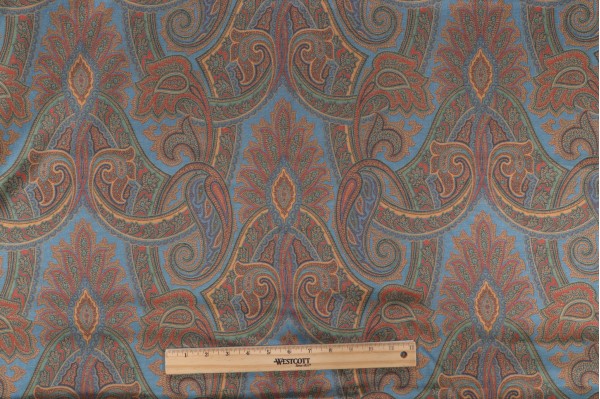 Click for 1.5 Yards Old World Weavers Paisley Printed Drapery Fabric in Multi Old World Weavers Paisley Printed Drapery Fabric in Multi