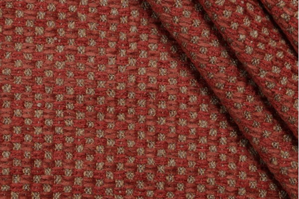 Scalamandre Woven Chenille Upholstery Fabric in Clay