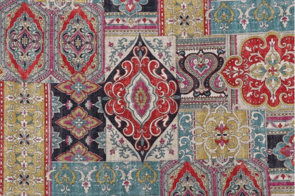 Click for 3.13 Yards Covington Hamadi Printed Linen Blend Drapery Fabric in Gemstone Covington Hamadi Printed Linen Blend Drapery Fabric in Gemstone