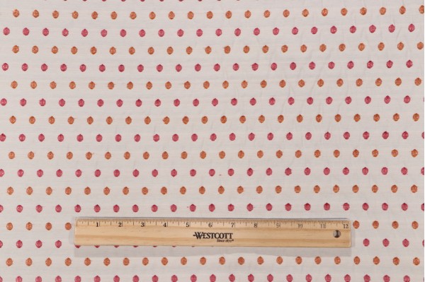 Chenille Dot Woven Chenille Upholstery Fabric in Sunset