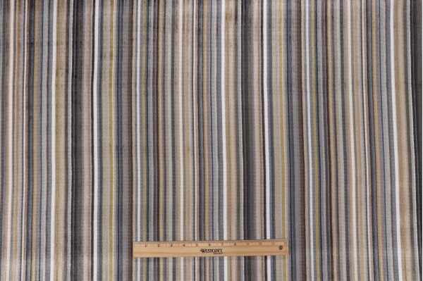 Stripe Grospoint Velvet Upholstery Fabric in Bluestone