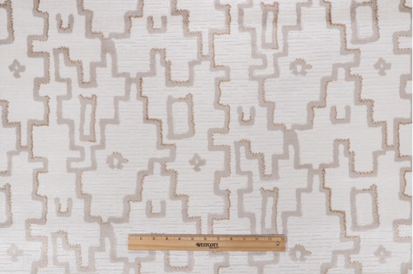 Zamora Velvet Upholstery Fabric in Linen