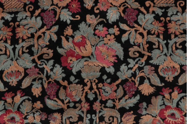 Edmond Petit Monte Christo Grospoint Velvet Upholstery Fabric in Noir