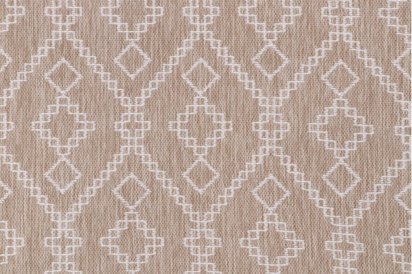 Diamond Woven Outdoor Fabric in Sand 