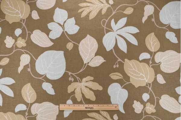 Springvine Printed Drapery Fabric in Olive 