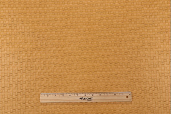 Basketweave Vinyl Upholstery Fabric in Goldenrod 