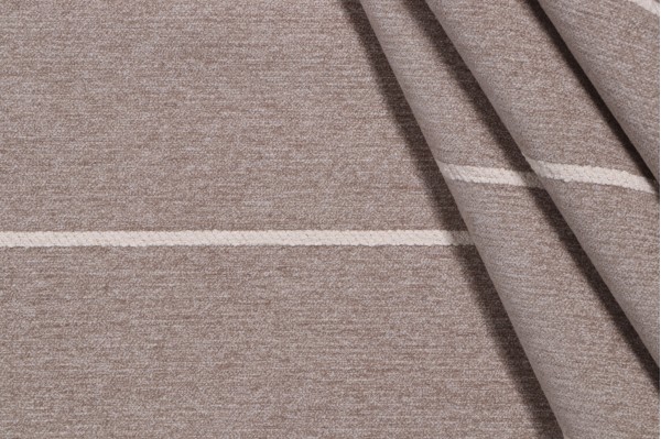 Clyburn Stripe Woven Chenille Upholstery Fabric in Grey 