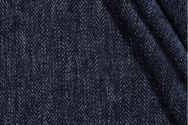 New View Woven Chenille Upholstery Fabric in Navy