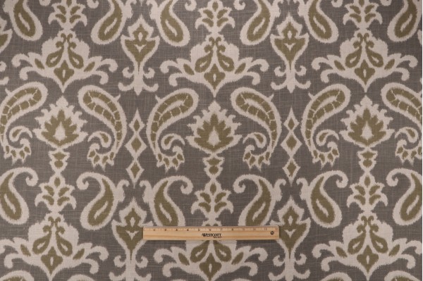 Enchanted Printed Linen Blend Drapery Fabric in Mineral 