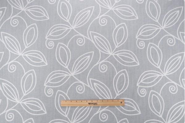Heritage Fabrics Botanique Embroidered Drapery Fabric in Blue Mist 